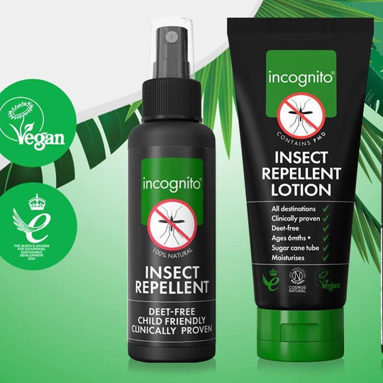 Award Winner Incognito UK 100% Natural DEET Free Insect Mosquito Repellent Lotion (Citrus) 100ml - LMCHING Group Limited