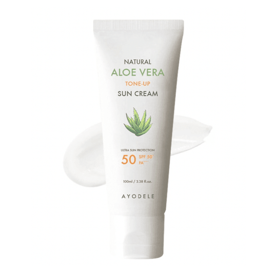 AYODELE Natural Aloe Vera Tone-Up Sun Cream SPF50 PA+++ 100ml - LMCHING Group Limited