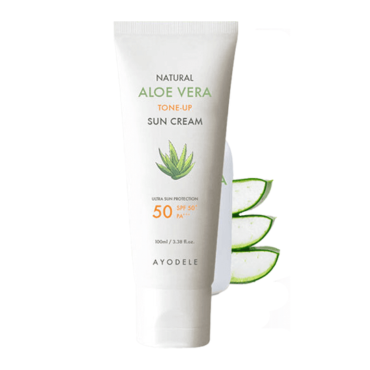 AYODELE Natural Aloe Vera Tone-Up Sun Cream SPF50 PA+++ 100ml - LMCHING Group Limited