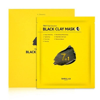 BARULAB 7 in 1 Total Solution Black Clay Mask 5pcs