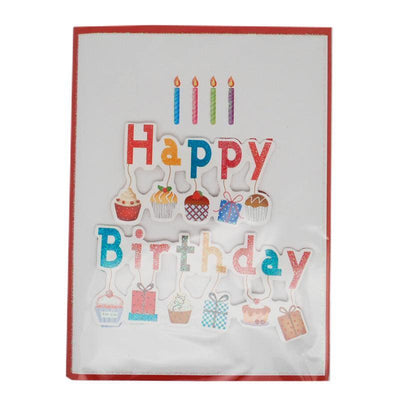 Cartão de Aniversário com Música (Cupcake) 1 unidade