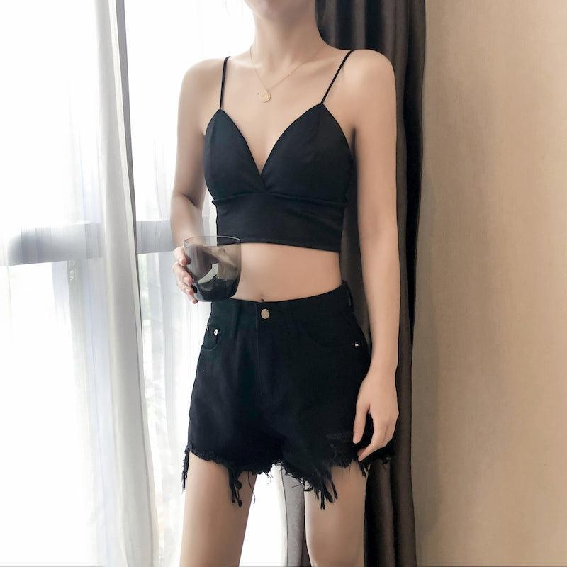Black Tube Top Vest (With Chest Pad) 1pc - LMCHING Group Limited