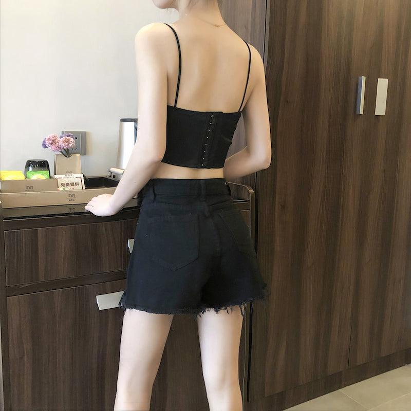 Black Tube Top Vest (With Chest Pad) 1pc - LMCHING Group Limited
