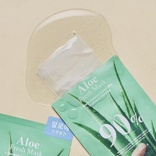 BRING GREEN Aloe 90% Soothing & Hydrating Fresh Mask 20g x 10 - LMCHING Group Limited