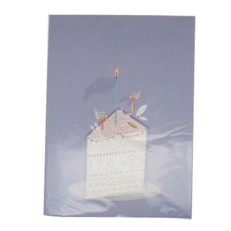 Cake Birthday Card With Music (Blue) 1pc - LMCHING Group Limited