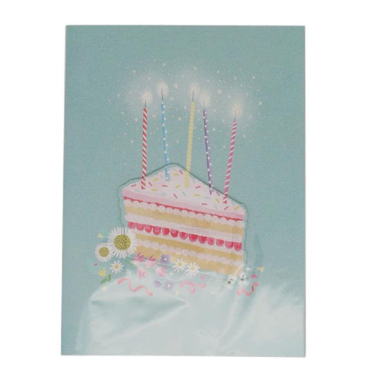 Cake Birthday Card With Music (Green) 1pc - LMCHING Group Limited