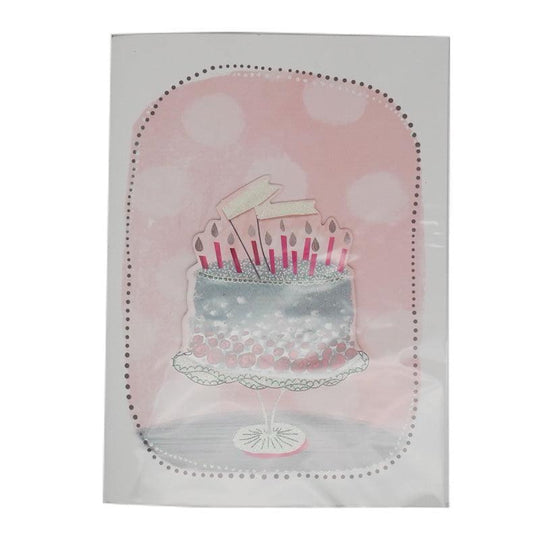 Cake Birthday Card With Music (Pink) 1pc - LMCHING Group Limited