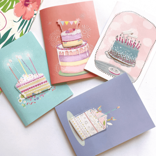 Cake Birthday Card With Music (Red) 1pc - LMCHING Group Limited