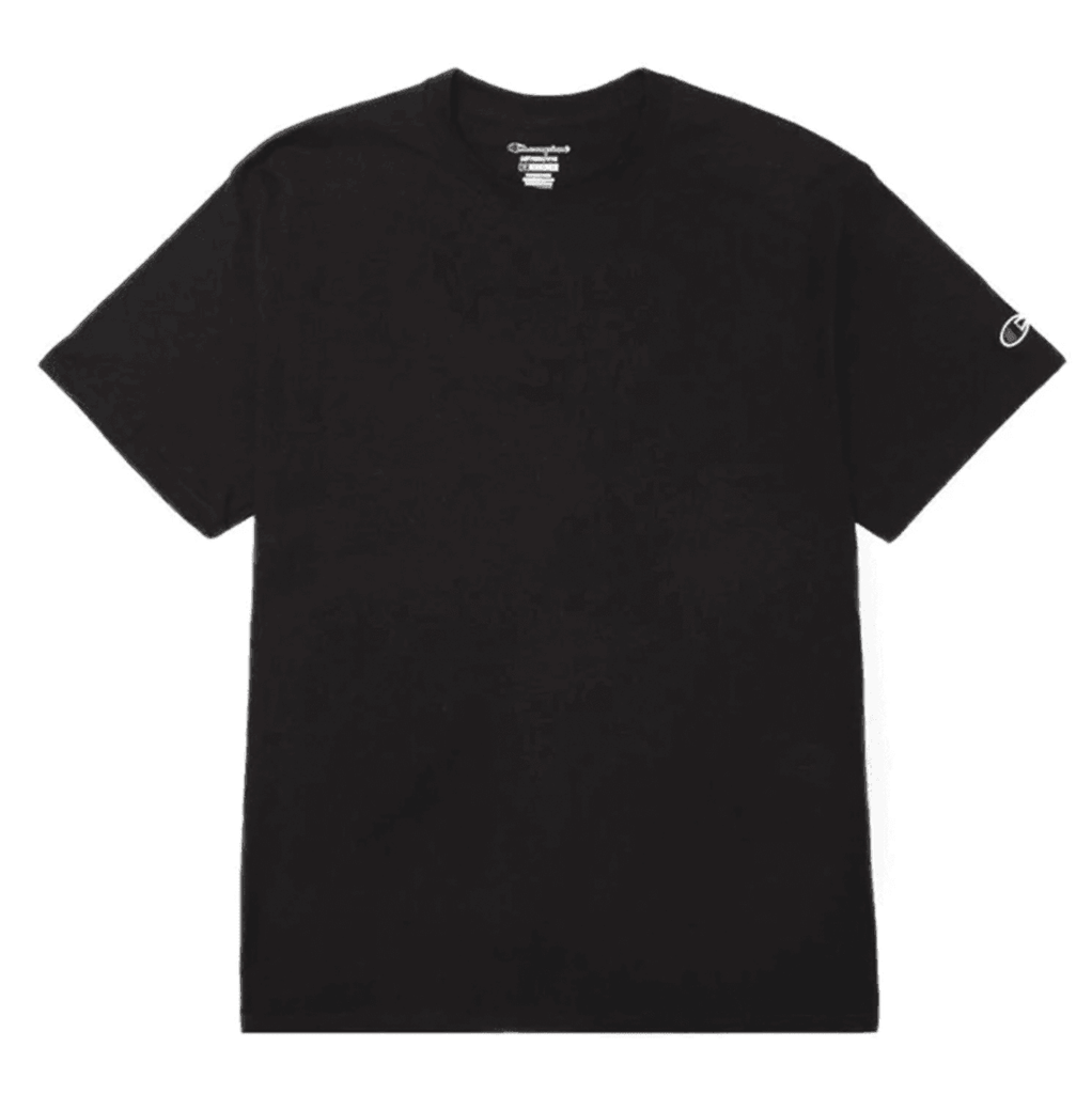 Champion Black T425 Plain Short Sleeve T Shirt Korean Version 1pc