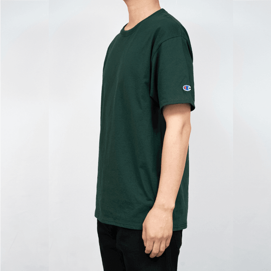 Champion Dark Green T425 Plain Short-Sleeve T-Shirt (Korean Version) 1pc - LMCHING Group Limited