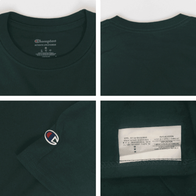 Champion Dark Green T425 Plain Short-Sleeve T-Shirt (Korean Version) 1pc - LMCHING Group Limited