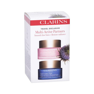 Clarins मल्टी-एक्टिव डे और नाइट पार्टनर्स उपहार सेट 50 मिली x 2
