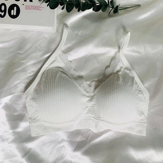 Comfortable White Lace Bralette 1pc - LMCHING Group Limited