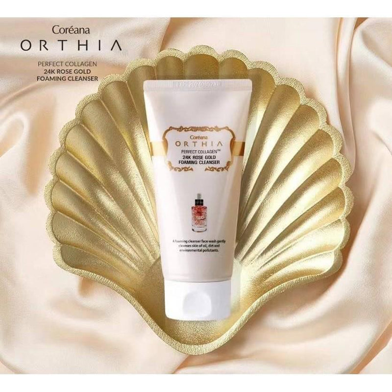 Coreana ORTHIA Perfect Collagen 24K Rose Gold Foaming Cleanser 120ml - LMCHING Group Limited