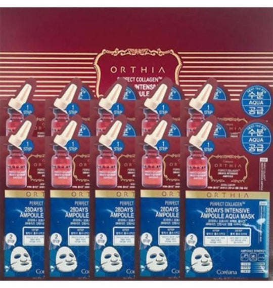 Coreana ORTHIA Perfect Collagen 28 Days Intensive Ampoule Aqua Mask 25ml x 10 - LMCHING Group Limited