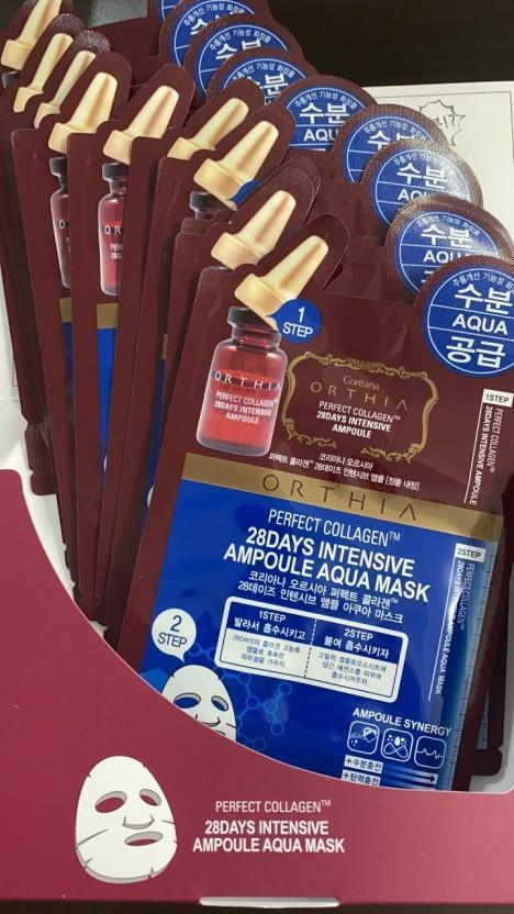 Coreana ORTHIA Perfect Collagen 28 Days Intensive Ampoule Aqua Mask 25ml x 10 - LMCHING Group Limited