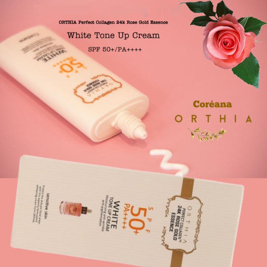 Coreana ORTHIA Perfect Collagen TM 24K Rose Gold Essence White Tone Up Cream SPF50+PA++++ 50ml - LMCHING Group Limited