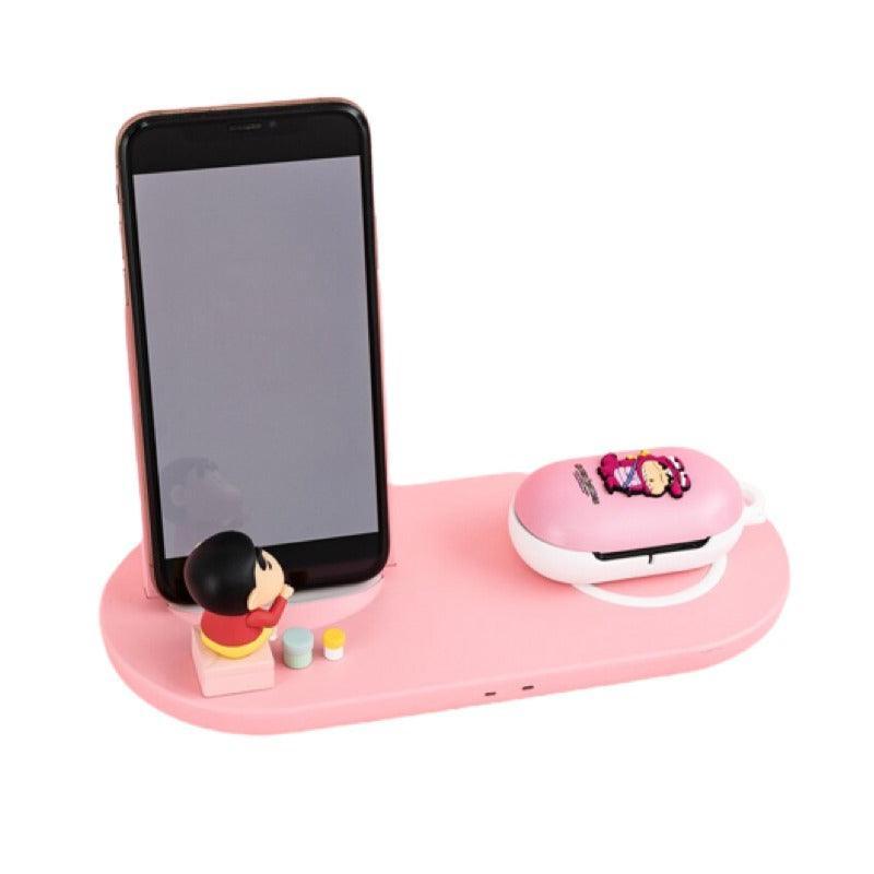 Crayon Shin Chan Mirror Dual Wireless Charging Pad 1pc - LMCHING Group Limited