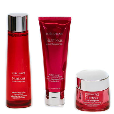 ESTEE LAUDER Nutritious Super-Pomegranate Overnight Radiance Collection (Cleansing Foam 125ml + Lotion 200ml + Creme Mask 50ml) - LMCHING Group Limited