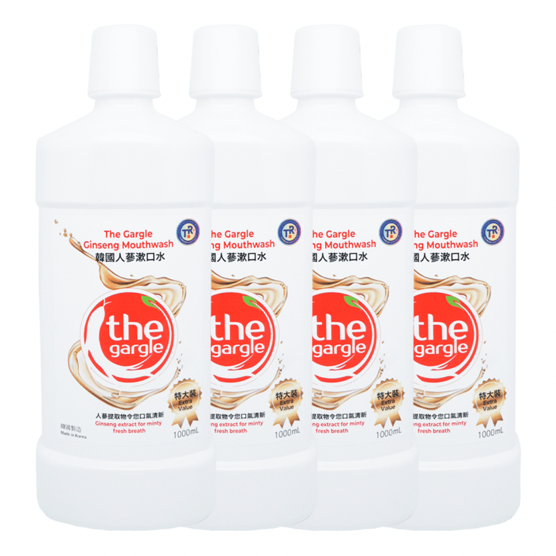 [Extra Value] The Gargle 99.9% Sterilization Korean Ginseng Flavored Mouthwash 1000ml x 4 - LMCHING Group Limited