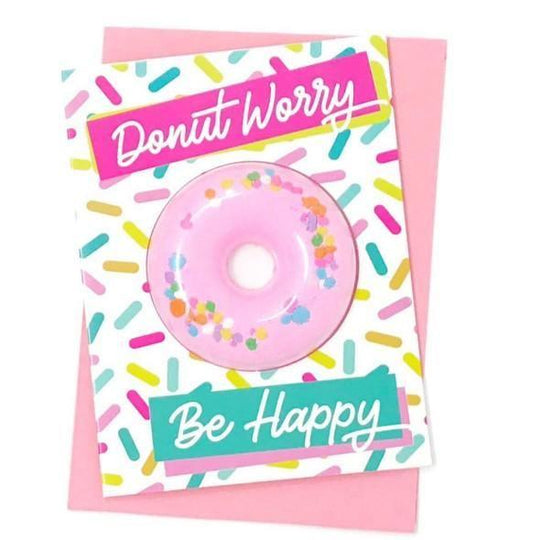 Feeling Smitten USA Natural Handmade Sweet Donut Worry Bath Bomb Greeting Card 1pc - LMCHING Group Limited