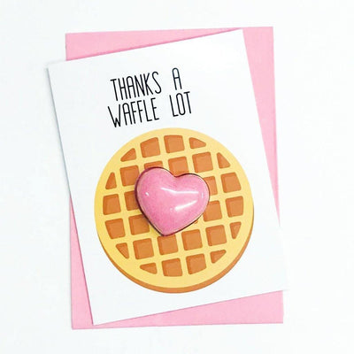 Feeling Smitten USA Cartão De Felicitações Thanks a Waffle Lot Com Bomba de Banho Artesanal 1 unidade