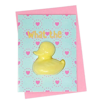 FEELING Smitten USA Natural Handmade What the Duck Bath Bomb Greeting Card 1pc