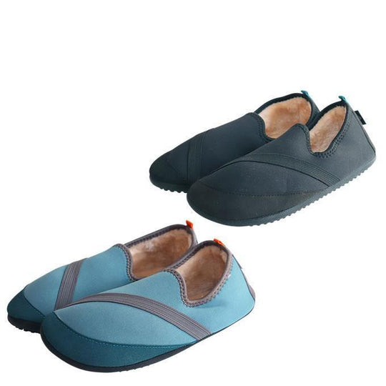 FITKICKS USA Kozikicks Men Barefoot Warm Fur Lining Slippers Shoes (Black) 1 Pair - LMCHING Group Limited