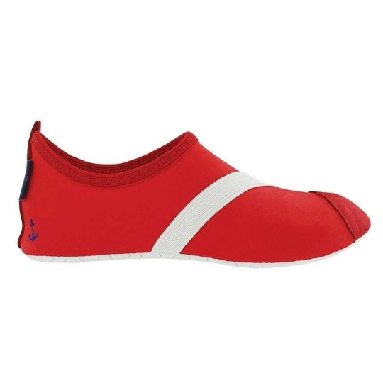 FITKICKS USA Women Foldable Barefoot Shoes (Maritime Collective Red Anchors Away) 1 Pair - LMCHING Group Limited