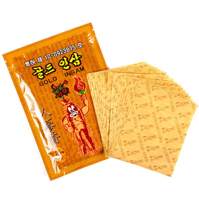 Gold Insam Set de patchs de relaxation pour la santé au ginseng (Anti-douleur) 25 unités/paquet