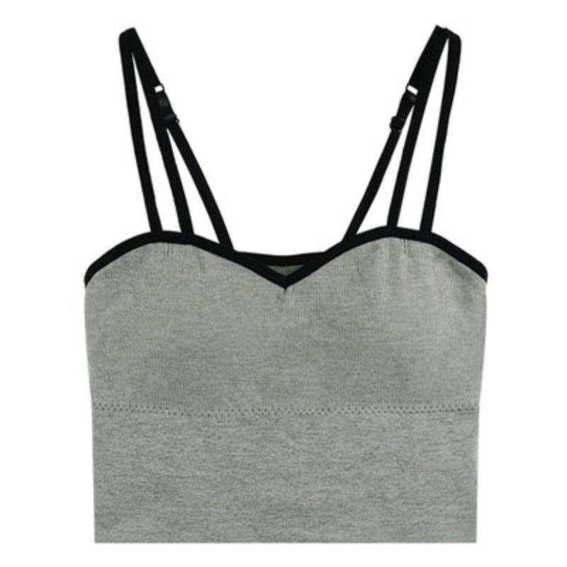 Grey Camisole Top (With Detachable Chest Pad) 1pc - LMCHING Group Limited