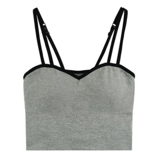 Grey Camisole Top (With Detachable Chest Pad) 1pc - LMCHING Group Limited