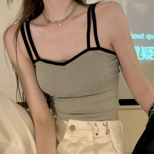 Grey Camisole Top (With Detachable Chest Pad) 1pc - LMCHING Group Limited