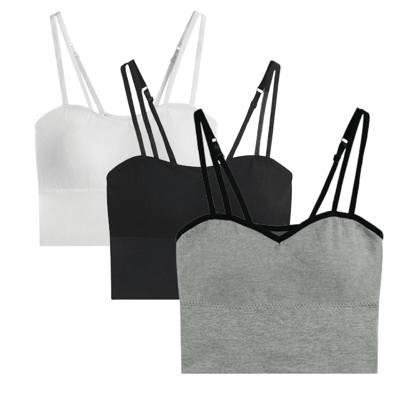 Grey Camisole Top (With Detachable Chest Pad) 1pc - LMCHING Group Limited