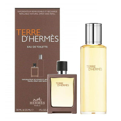 HERMES Terre D'Hermes Eau De Toilette Travel Spray Set For Men (EDT 30ml + 125ml) - LMCHING Group Limited