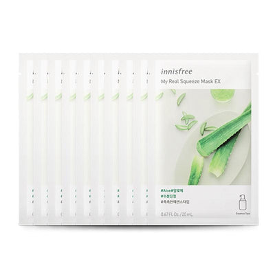 Innisfree My Real Squeeze Aloe Mask EX (Calming) 20ml x 10 - LMCHING Group Limited