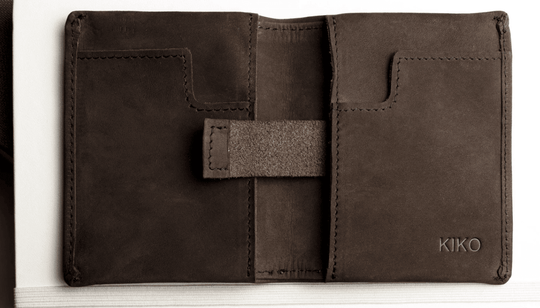 KIKO Leather USA Soft Durable Leather Slim Bifold Wallet (Brown) 1pc - LMCHING Group Limited