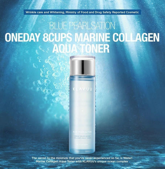 KLAVUU Blue Pearlsation One Day 8 Cups Marine Collagen Aqua Toner 140ml - LMCHING Group Limited
