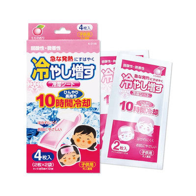 KOKUBO Kiyo Baby Cooling Gel Patch (Peach Scent) 4pcs / 16pcs - LMCHING Group Limited