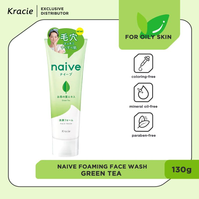 KRACIE HADABISEI Naive Green Tea Face Wash 130g - LMCHING Group Limited