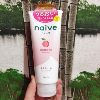 KRACIE HADABISEI Naive Peach Leaf Face Wash 130g - LMCHING Group Limited