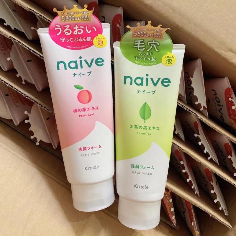 KRACIE HADABISEI Naive Peach Leaf Face Wash 130g - LMCHING Group Limited
