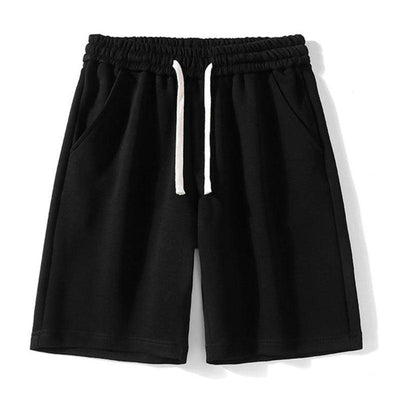 Loose Casual Cotton Shorts (#Black) 1pc