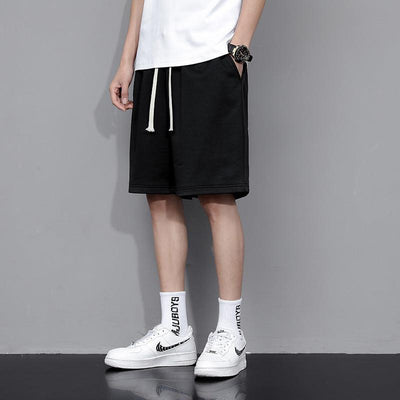 Loose Casual Cotton Shorts (#Black) 1pc - LMCHING Group Limited