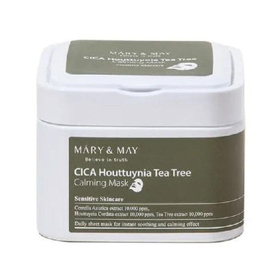 MARY & MAY Cica Houttuynia Arbre à thé Masque relaxant 30 unités /400 g