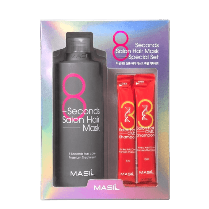 Masil 8 Seconds Salon Hair Mask + Shampoo Travel Set (Hair Mask 350ml + Shampoo 8ml x 2) - LMCHING Group Limited