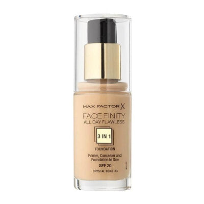 MAX FACTOR Foundation 3 in 1 Facefinity All Day Flawless SPF 20 (#33 Crystal Beige) 30ml