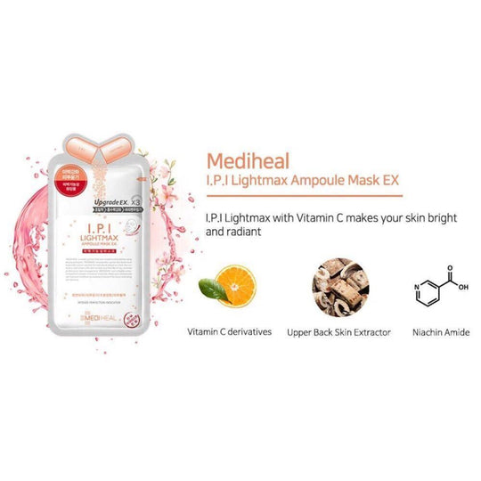 MEDIHEAL I.P.I Lightmax Ampoule Mask EX (Brightening) 10pcs - LMCHING Group Limited