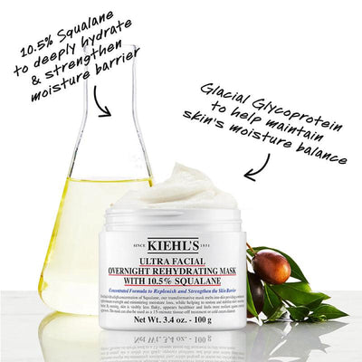 Kiehl's Ultra Facial Overnight Hydrating Face Mask (With 10.5% Squalane) 100ml - LMCHING Group Limited