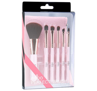 Odbo Perfect Brush Skönhetsverktyg 6pcs Set + Speciellt Rosa Fodral